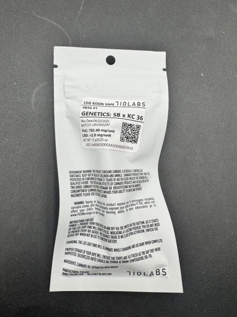 710 LABS Live Resin Vape